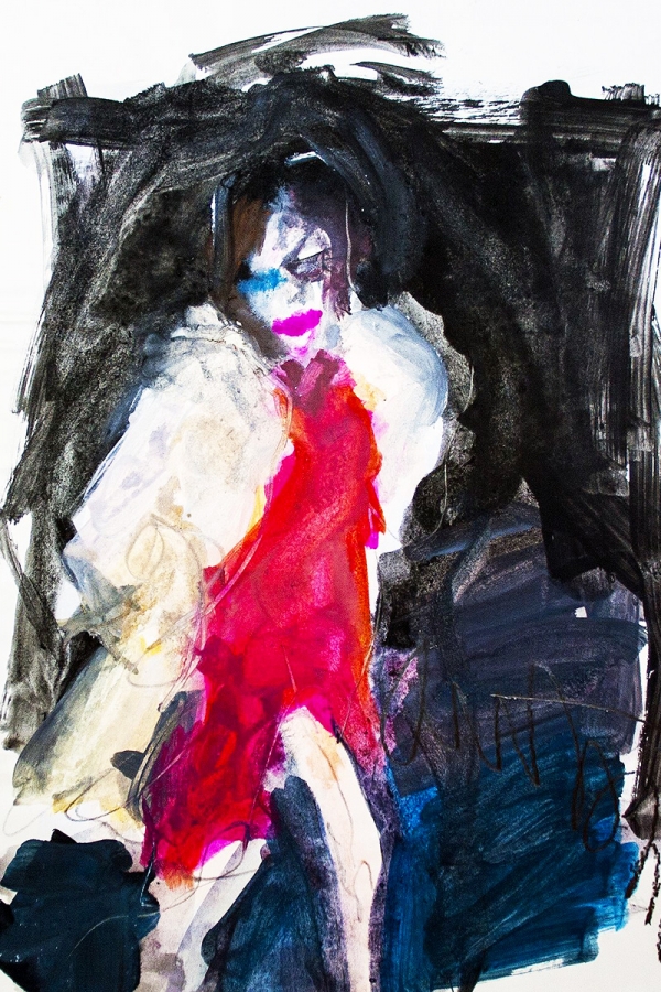 Jodie | 2014 | mixed media on paper | 76x107 in