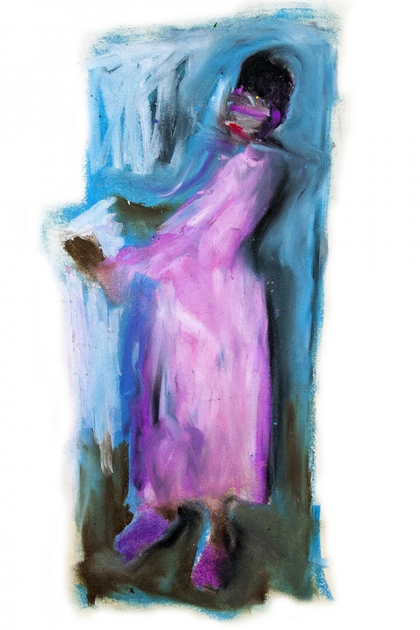 Lorraine in rosa | 2015 | tecnica mista su carta | 26x30 cm